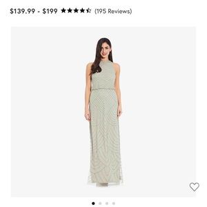 Adrianna Papell Beaded Bridesmaids Dress Green